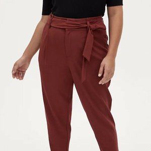 Torrid Brown Self Tie Tapered Pants, NEW, Sz 18
